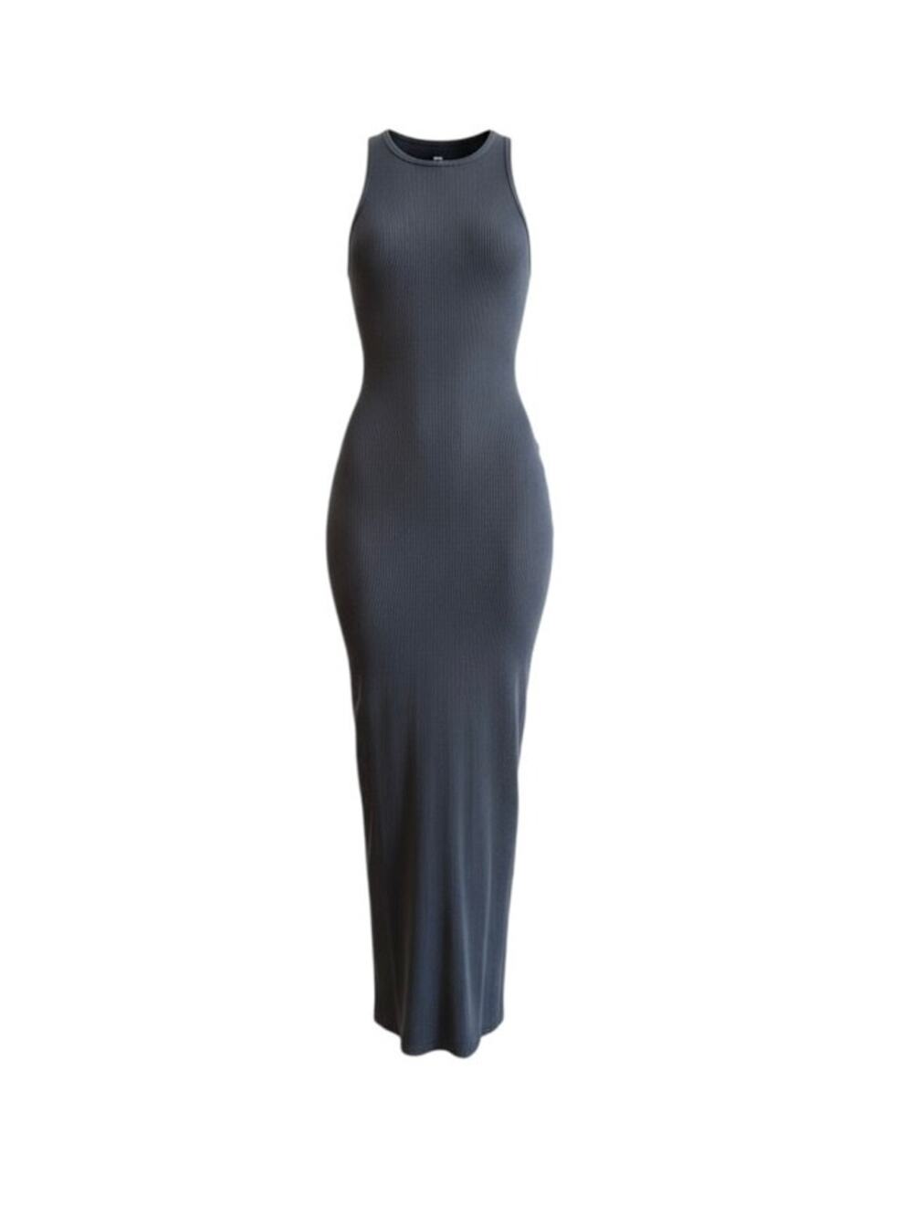 rag & bone Black Ribbed Natalia Boat Neck Sleeveless Maxi